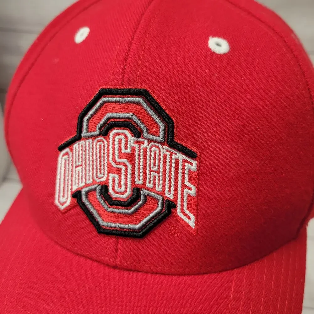 Red Wool Blend Ohio State Baseball Hat Adjustable Back New with Tags